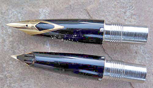 GOLD PLATED FRONT ENDS FOR CARTRIDGE FILLING HEAFFER 330 IMPERIAL FOUNTAIN PENS.